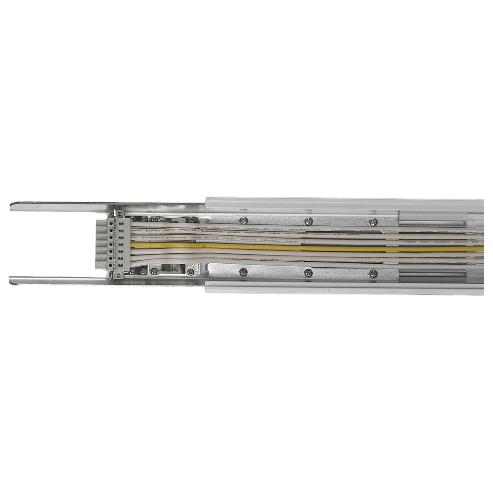 V-TAC 1451 - S LINE FOLLOW TRUNKING RAIL,8WIRES-WHITE-FOR LINEAR TRUNKING LIGHTS