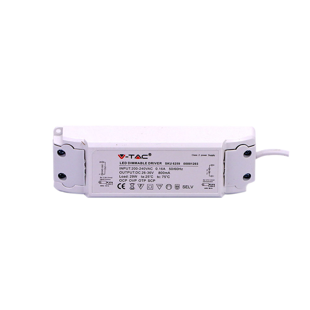 V-TAC 6259 - 29W NON DIMMABLE DRIVER FOR LED HIGH LUMEN PANEL