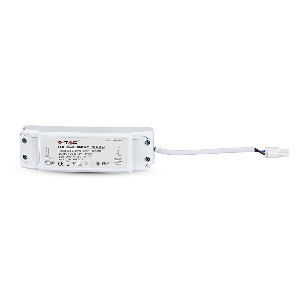 V-TAC 6271 - 29W NON DIMMABLE DRIVER FOR LED PANEL-FLICKER FREE