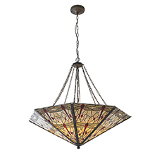 Endon 64077 Dragonfly Beige Pend 8x60W