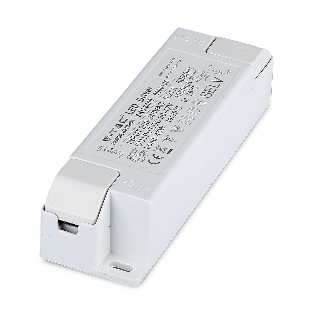 V-TAC 6450 - 45W NON DIMMABLE DRIVER FOR LED PANEL-5 YRS WTY