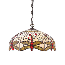 Endon 70824 Dragonfly Beige Pend 3x60W