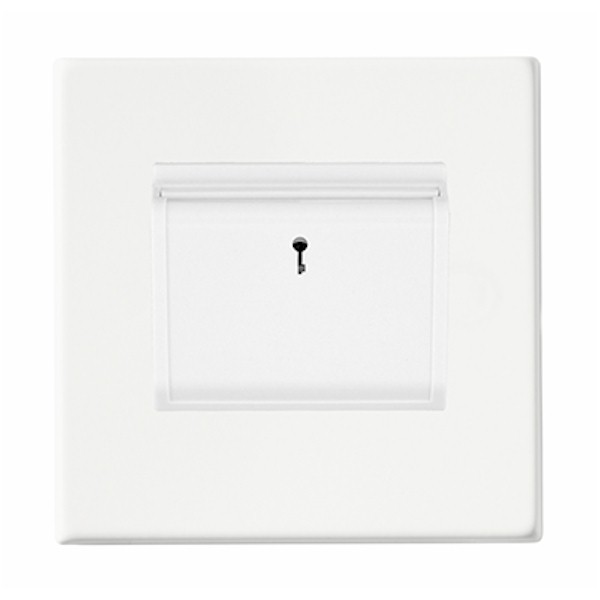 Hamilton Hartland CFX Gloss White 10A (6AX) 12-24V On/Off Card Switch with White Insert and White Surround