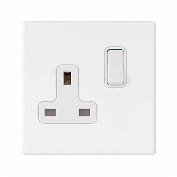 Hamln 70CSS1WH-W Switched Socket 1G 13A