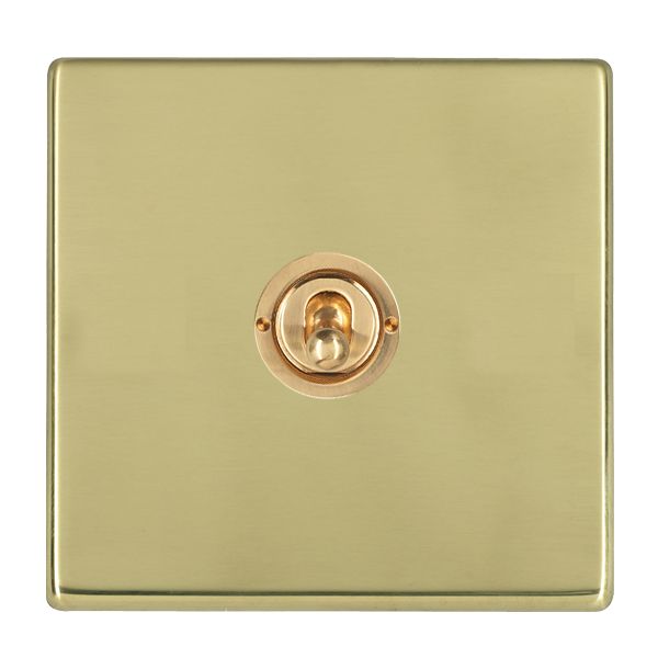 Hamilton Hartland G2 Polished Brass 1 Gang 20AX Intermediate Toggle Switch with Polished Brass Toggle