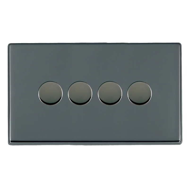 Hamilton Hartland G2 Black Nickel 4G 100W LED 2 Way Push On/Off Rotary Dimmer Black Nickel