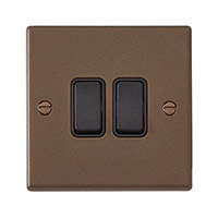 Hamln 7RBR22BL-B Rckr Switch 2G 2Way 10A