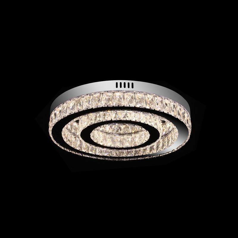 Small Double Ring Flush Remote Colour Changing LED Chandelier