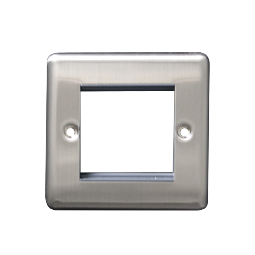 Thrion Euromod 2 Module Data Plate Brushed Chrome, Grey Insert