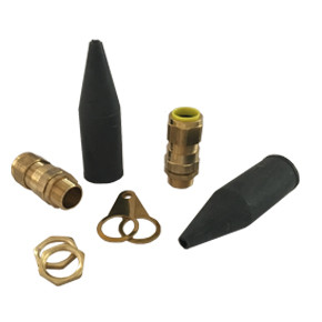 Brass CW Armoured Industrial Gland Pack 20mm Short [PK2]