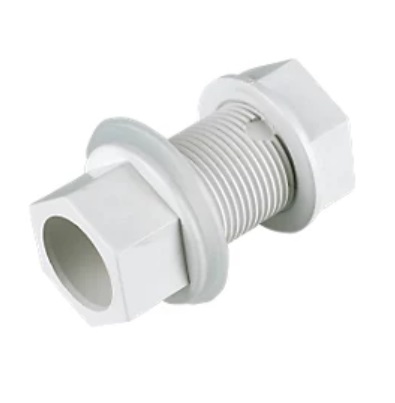 21.5mm Overflow Tank Connector Straight - White