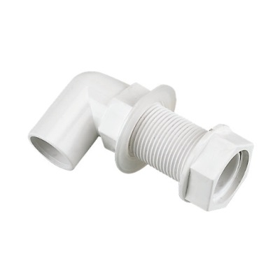 21.5mm Overflow Bent Tank Connector - White