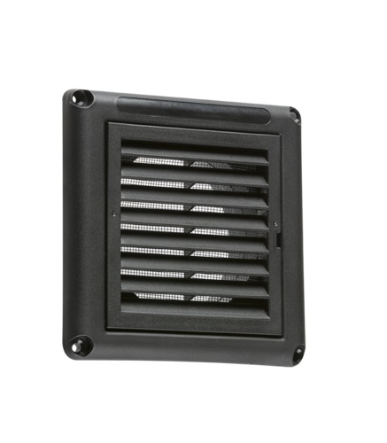 100MM/4" Extractor Fan Grille with Fly Screen - Black