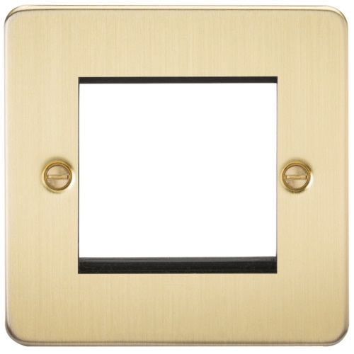 Flat Plate 2G modular faceplate - Brushed Brass