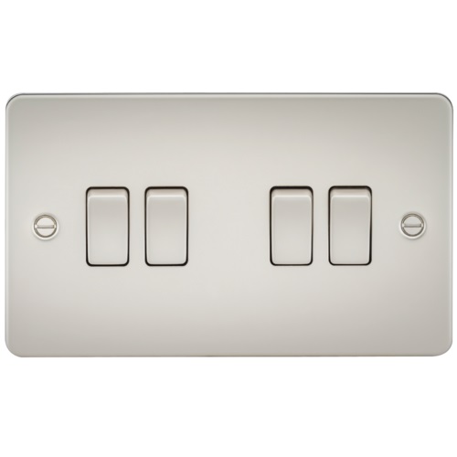 Flat Plate 10AX 4G 2-way switch - pearl