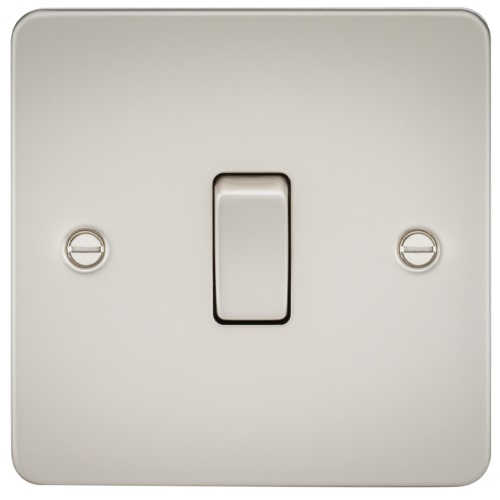 Flat Plate 20A 1G DP switch - pearl 