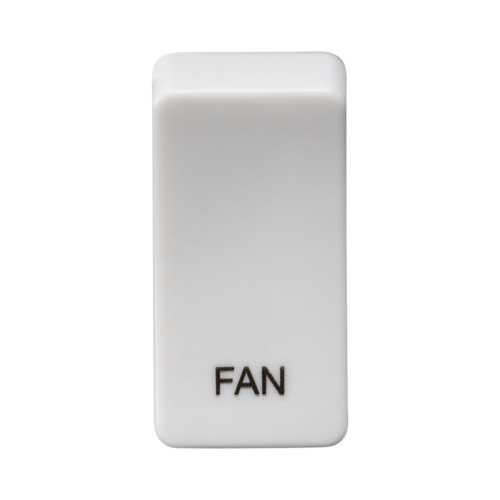 Switch cover marked FAN - white