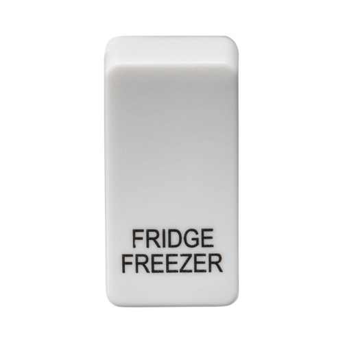 Switch cover marked FRIDGE/FREEZER - white