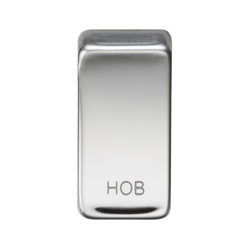 Switch cover "marked HOB" - polished chrome