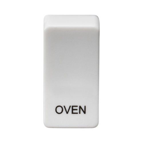 Switch cover marked OVEN - white