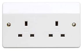  MK K781WHI 2 Gang 13A Unswitched Socket in White
