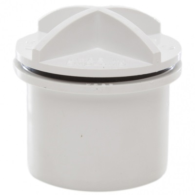 32mm PVC Wastewater  Internal Screwed Acces Plug - White