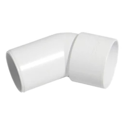 40mm PVC Wastewater  45/135Â° Spigot Bend - White