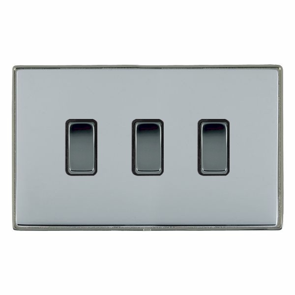 Hamln LDR232BK-BSB Rocker Switch 3G 20A