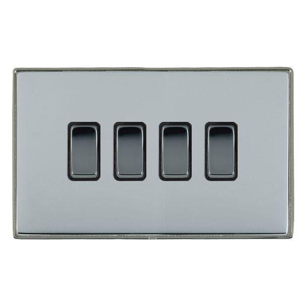 Hamln LDR242BK-BSB Rocker Switch 4G 20A