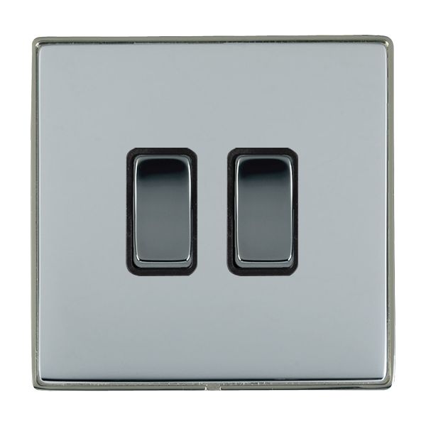 Hamln LDR322BK-BSB Rocker Switch 2G 20A