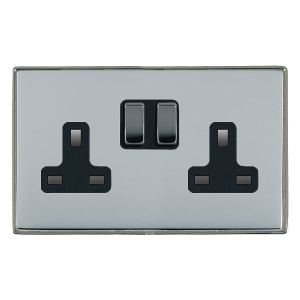 Hamln LDSS2BK-BSB Switched Socket 2G 13A