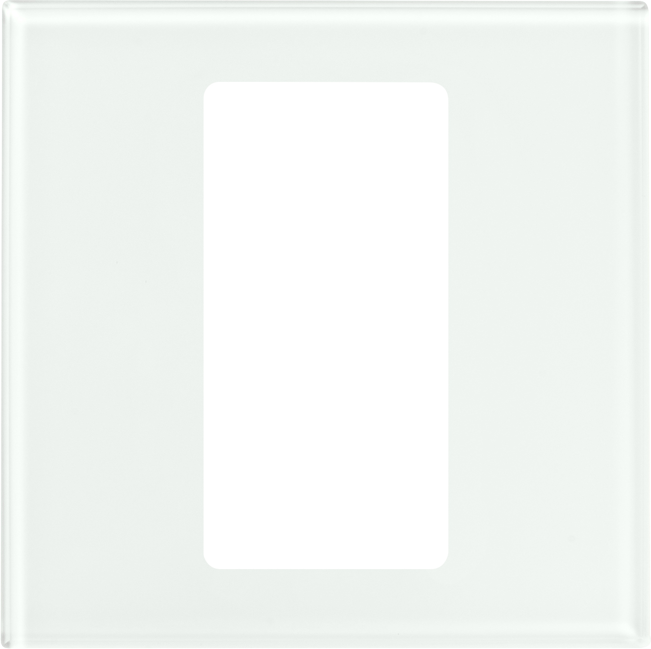 Lutron Pico 1-Column Faceplate (Clear Glass with White Paint)