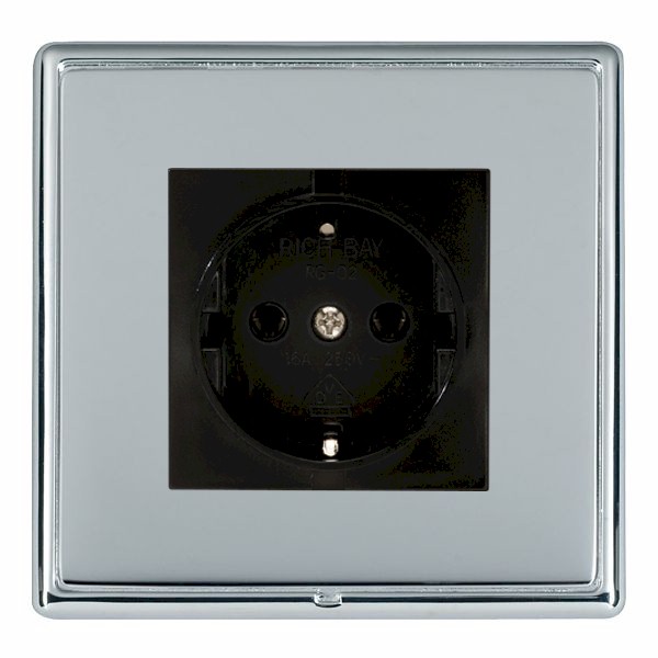 Hamln LRX6126BC-BSB Unswitched Socket 1G