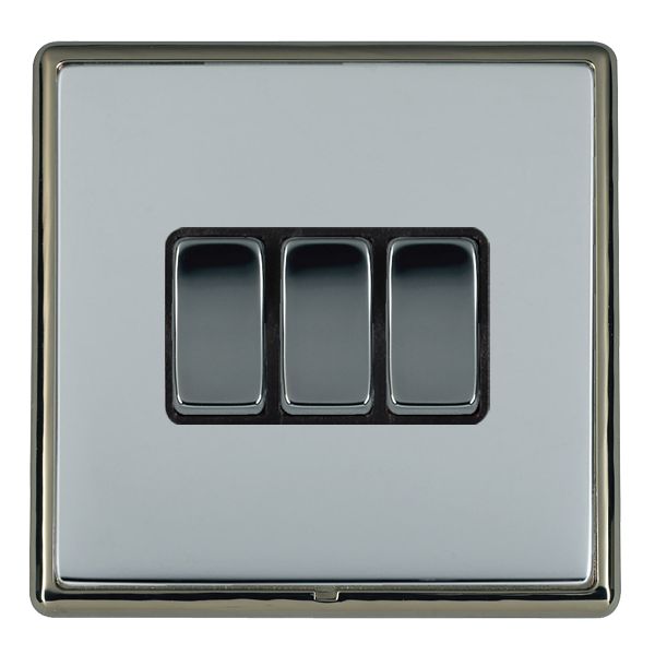 Hamln LRXR23BK-BSB Rocker Switch 3G 10A