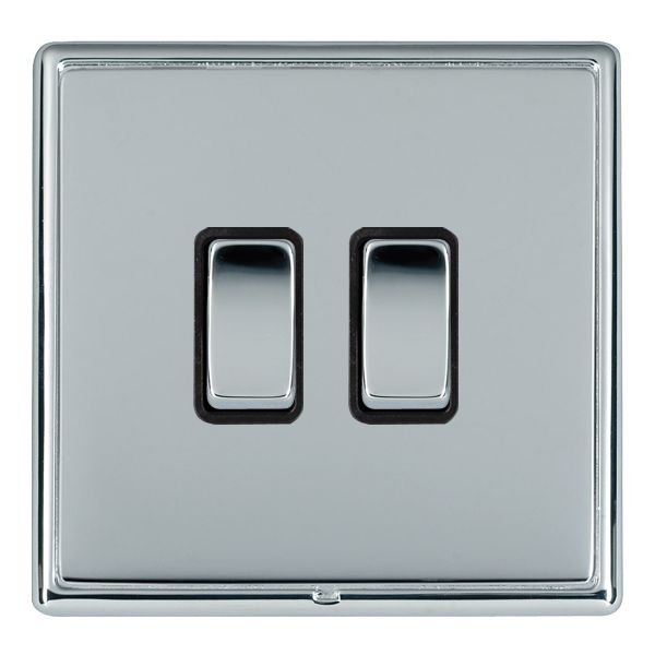 Hamln LRXR322BC-BSB Rocker Switch 2G 20A