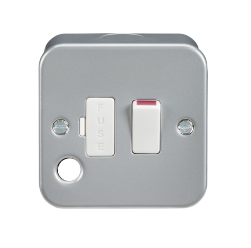 Metal Clad 13A Switched Fused Spur Unit with Flex Outlet