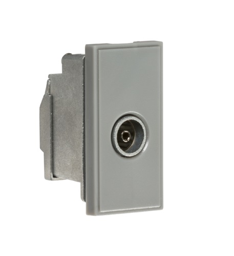 Screened TV Outlet 25 x50mm- Grey