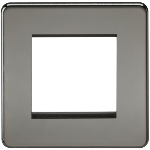 Screwless 2G Modular Faceplate - Black Nickel