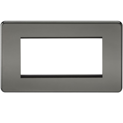 Screwless 4G Modular Faceplate - Black Nickel