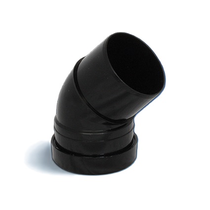110mm 45Â°/135Â° Single Socket Bend [Black]