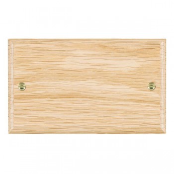 Hamilton Woods Ovolo Light Oak Double Blank Plate