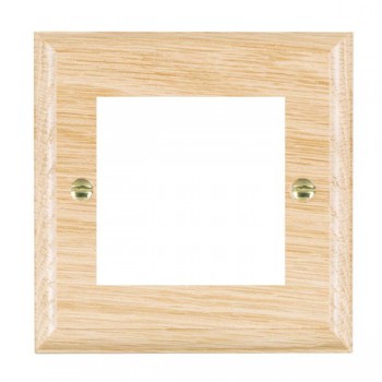 Hamilton Woods Ovolo Light Oak 2 Module EuroFix 50x50mm Aperture Plate with Grid