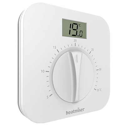 Heatmiser Surface Mount Central Heating Dial Thermostat with Display
